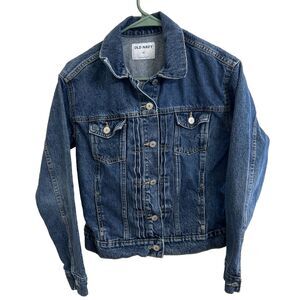 🔥Old Navy Women's Long Sleeve Button Down Medium Wash Denim Jean Jacket XS🔥